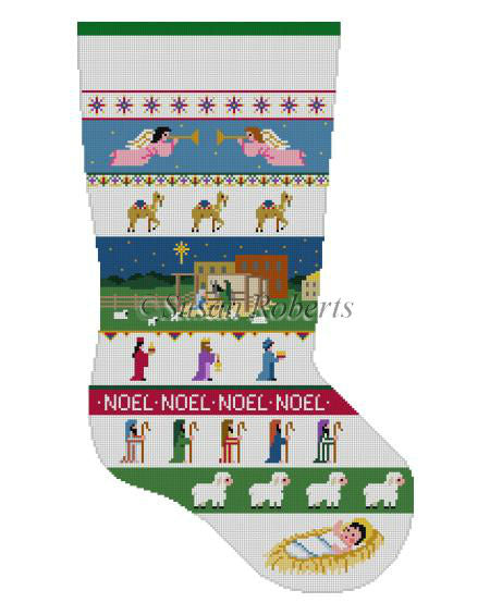 Nativity Stripe - Stocking