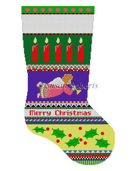 Bold Stripe Angel - Stocking