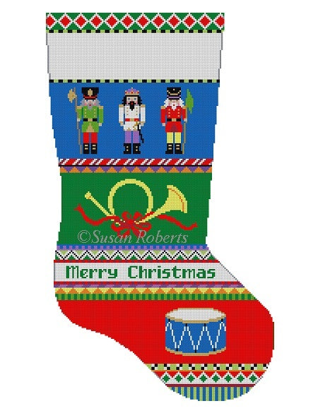 Bold Stripe Nutcracker - Stocking