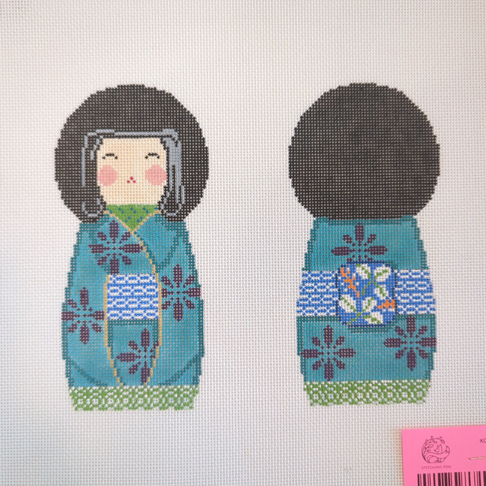 Kokeshi Doll Teal