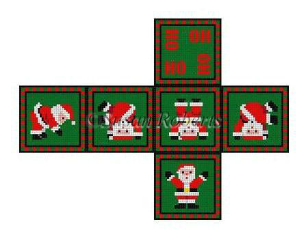 Tumbling Santas - 2¾" cube