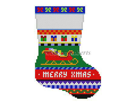 Bold Stripe Sleigh - Mini Stocking