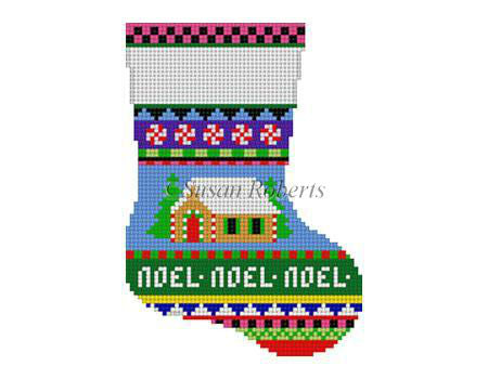 Bold Stripe Gingerbread - Mini Stocking