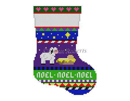 Bold Stripe Lamb - Mini Stocking