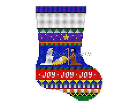 Bold Stripe Nativity - Mini Stocking