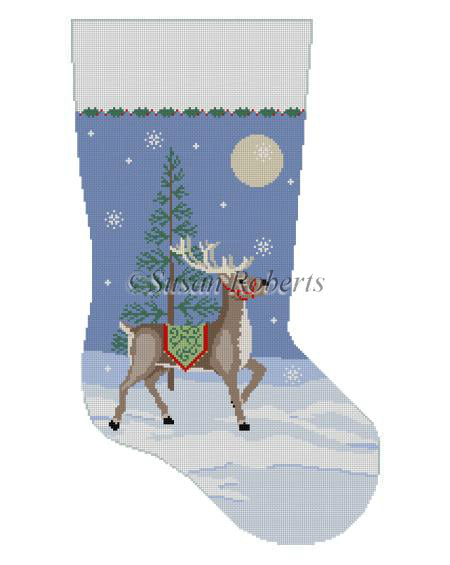 Moonlit Reindeer - Stocking