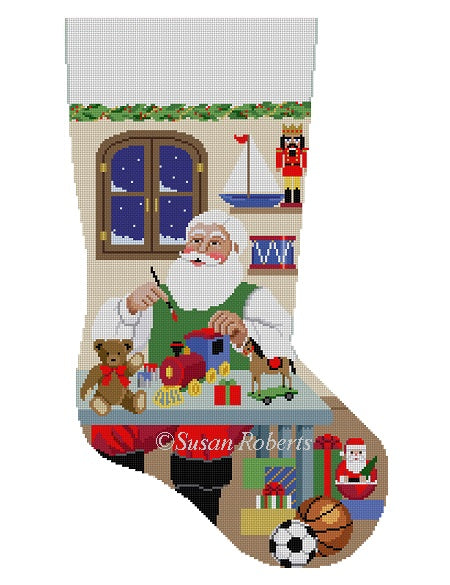 Santa at Work Table - Stocking