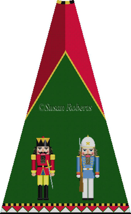 Nutcracker Tree Skirt w/BG, Red King & Blue Policeman