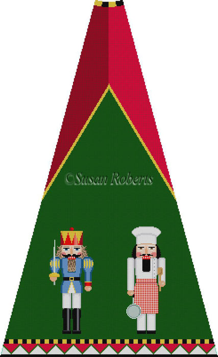 Nutcracker Tree Skirt w/BG, Blue Prince & Chef