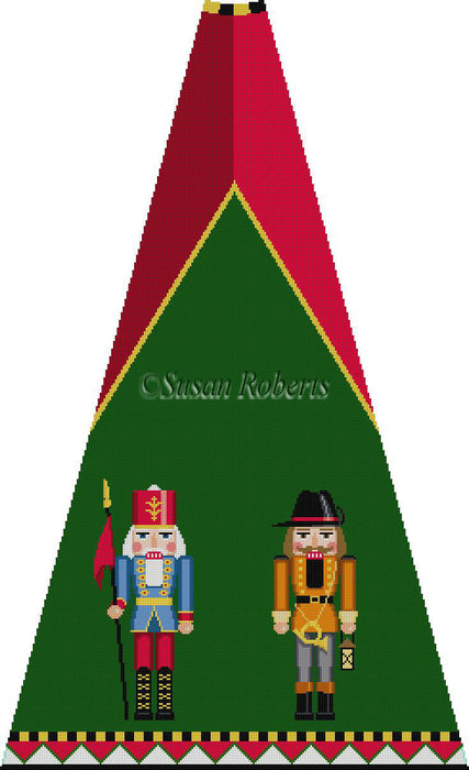 Nutcracker Tree Skirt w/BG, Sentry & Night Watchman