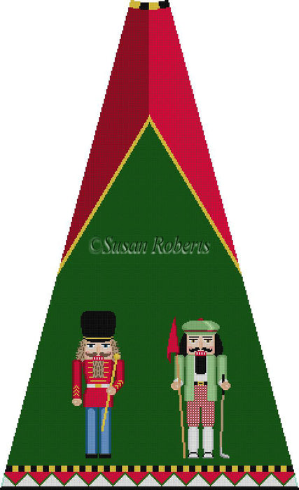 Nutcracker Tree Skirt w/BG, Band Major & Golfer