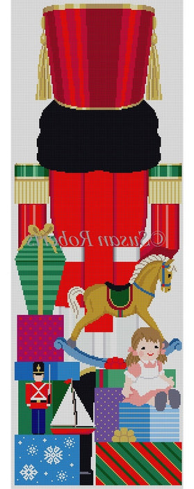 Nutcracker 30" 2 Sided - Nutcracker with Toys (back)