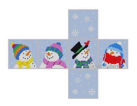 Snowmen - 2" cube