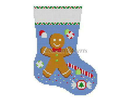 Gingerbread Boy & Candy - Mini Stocking