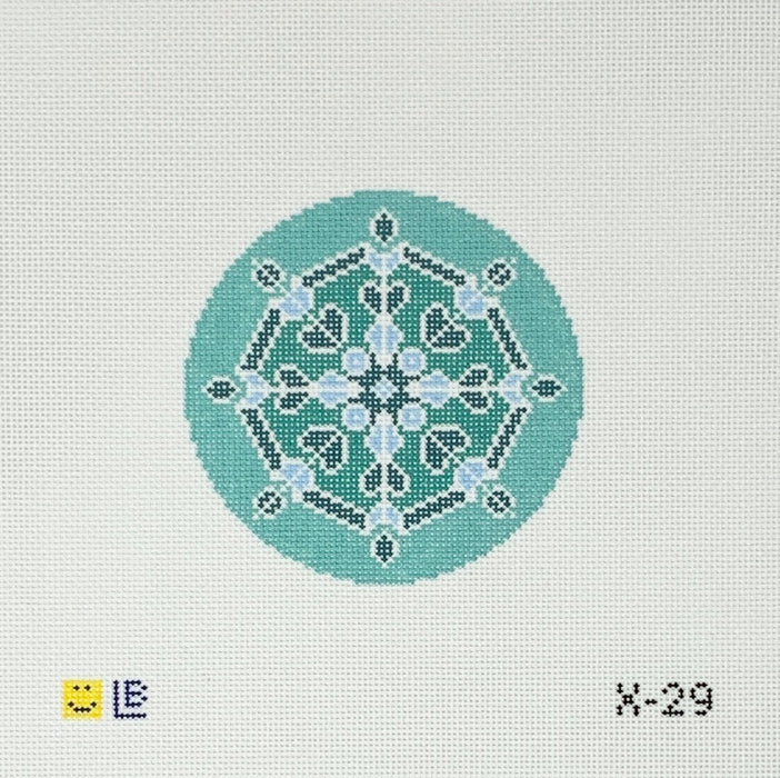 Dark Teal Snowflake #2