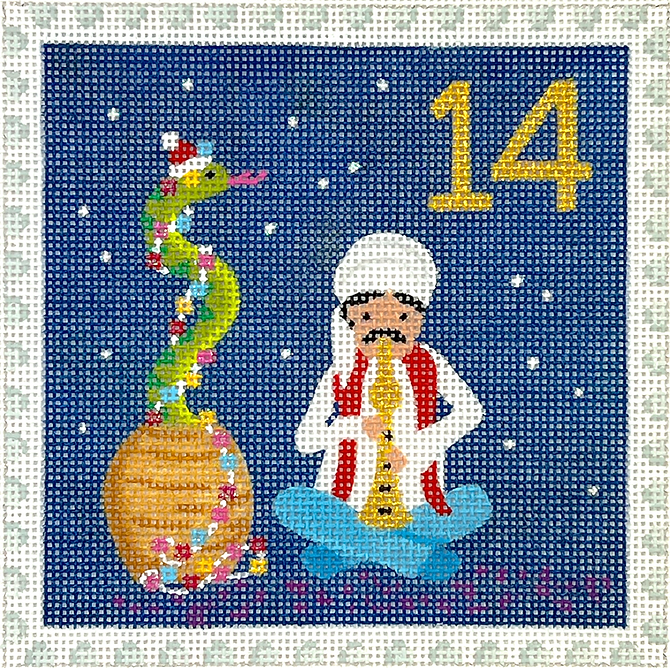 Klara Hawkins – Advent Stamp #14 – Snake Charmer