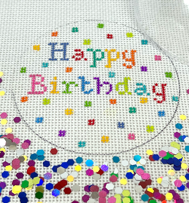 3” Round w/ Clear Dome & Confetti – “Happy Birthday!”