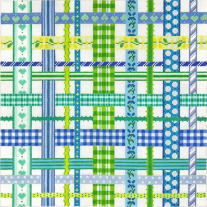 Woven Ribbons – blues & greens