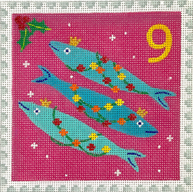 Klara Hawkins – Advent Stamp #9 – Three Fishes