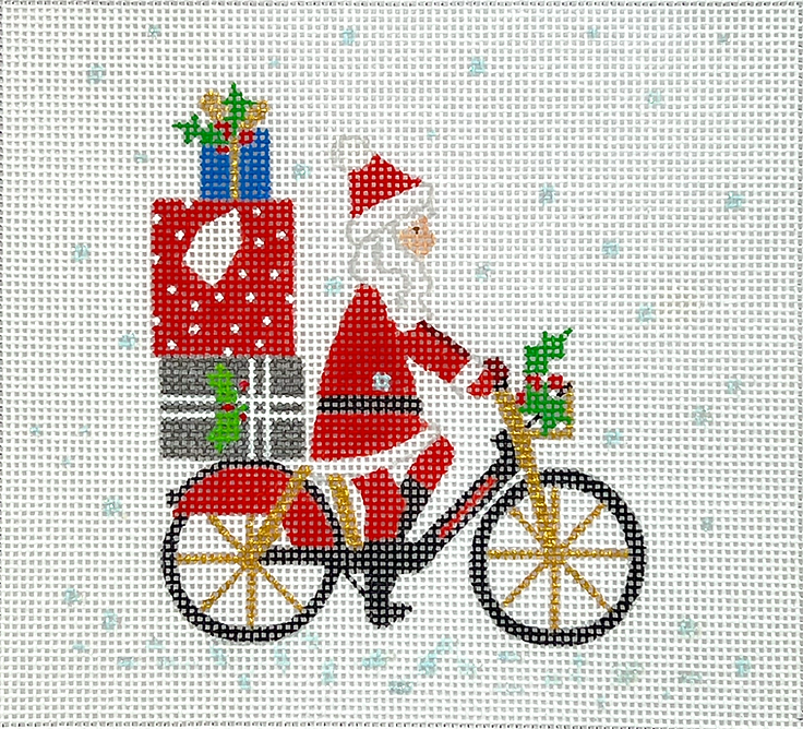 Klara Hawkins – London Christmas – Santa on Bicycle