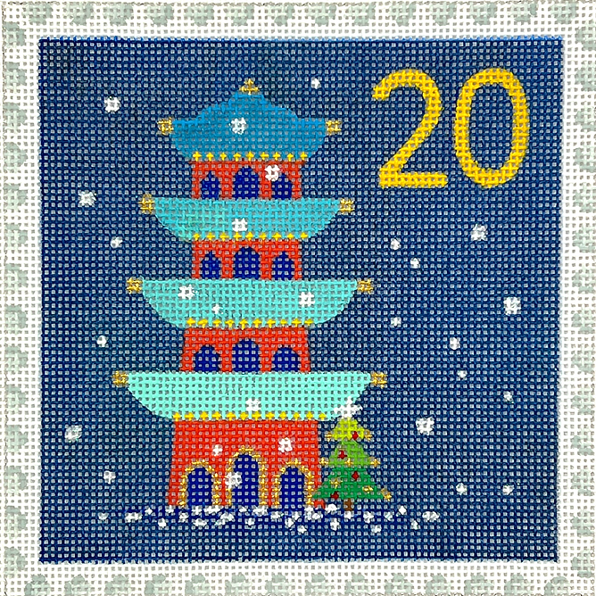 Klara Hawkins – Advent Stamp #20 – Pagoda