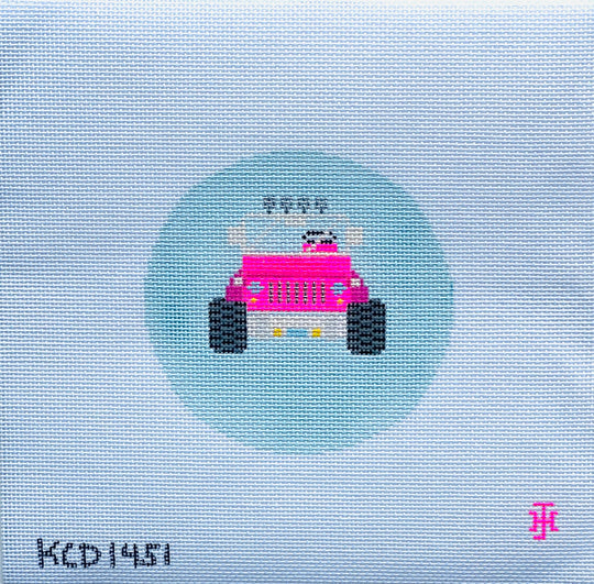 Pink Kids Jeep Ornament