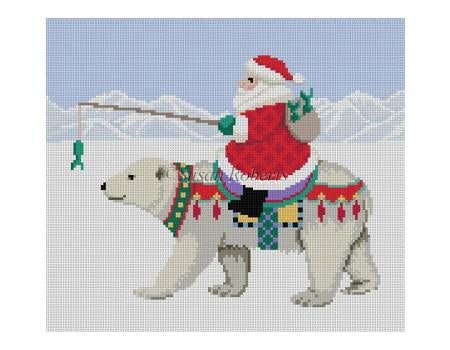 Santa Riding Polar Bear