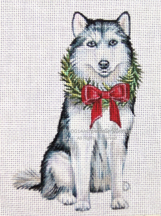 Dog Holiday Husky Ornament