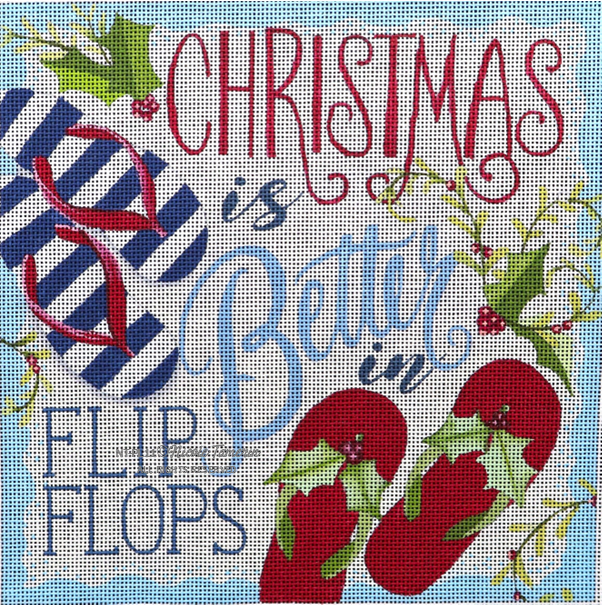 Pillow: Christmas in Flip Flops