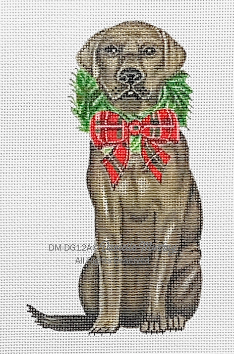 Dog: Holiday Chocolate Lab ornament