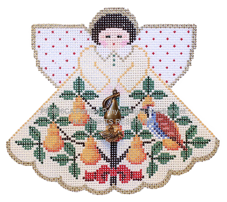 Angel with charms: Partridge in a Pear Tree (cream)