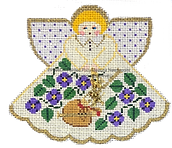 Angel with charms: 11 Pipers Piping (cream)