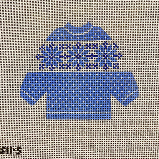 Blue Snowflake Pullover