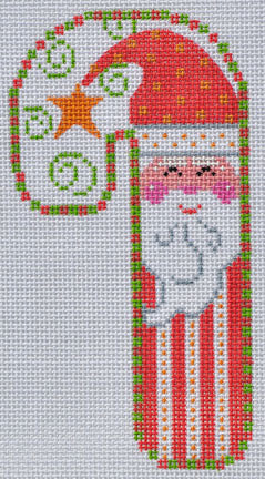 Checkered Santa Candy Cane