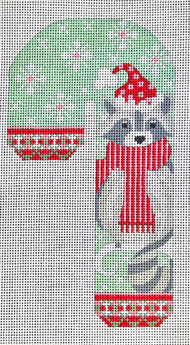 Woodland Creatures Candy Cane - Raccoon