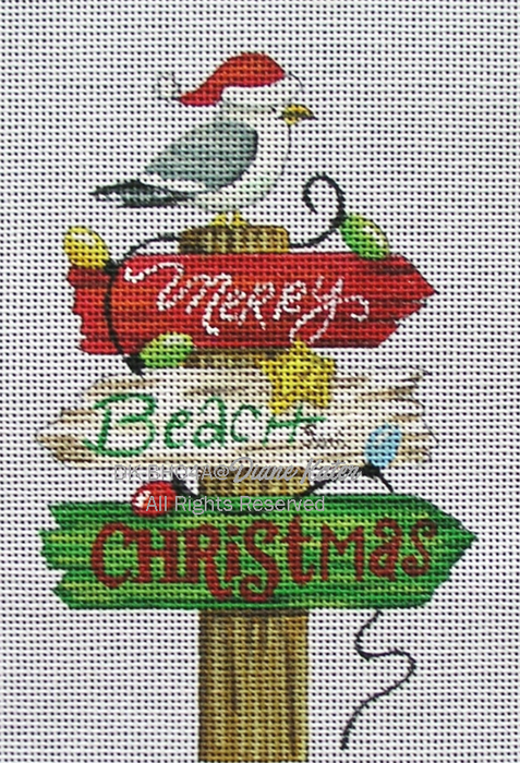 Beach & Sea: Merry Beach Christmas sign