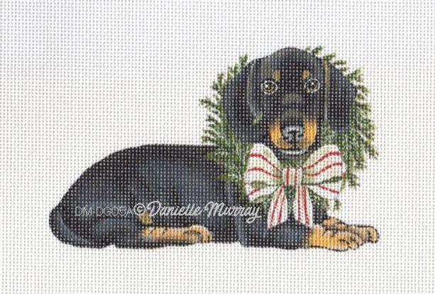Dog: Holiday Dachshund ornament