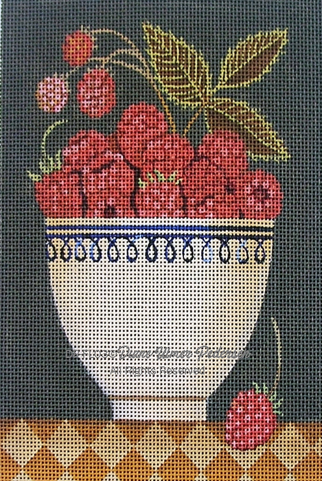 Floral: Cup of Raspberries