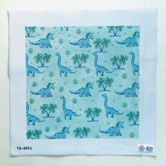 Dinosaur Large Square Canvas (Blue & Green)