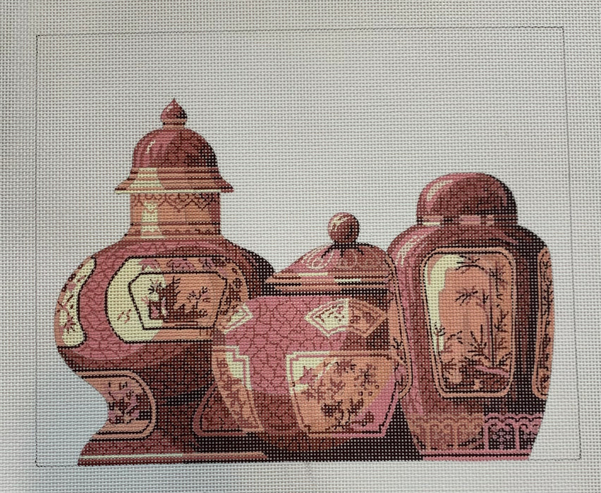 Trio of Red Vases