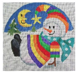 Sun and Moon Snowman Ornament