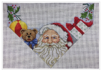 Santa With Toys Stocking Topper