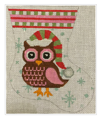 Pink Hat Owl Mini Stocking