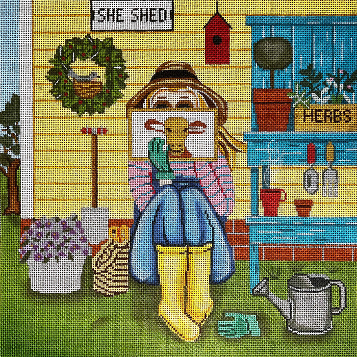 Stitching Girl - Gardening