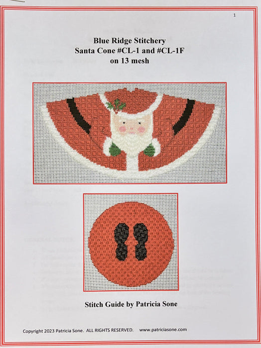 Santa Claus Stitch Guide BRS-CL1 by Patricia Sone
