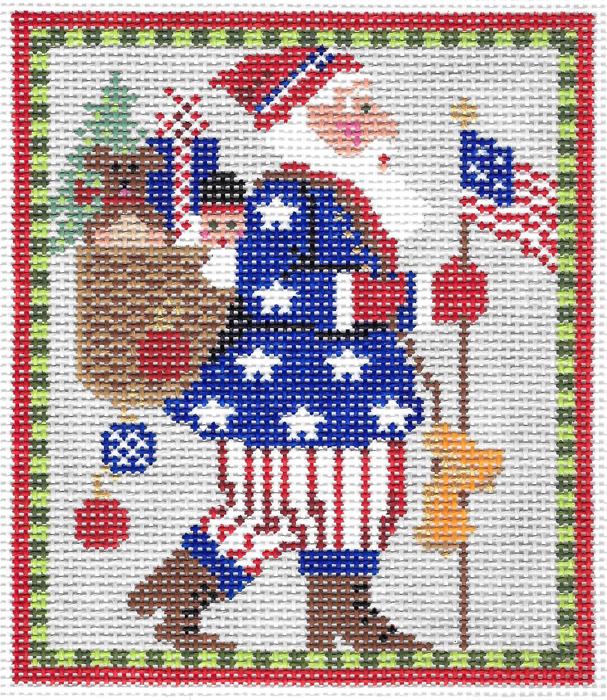 Stars-n-Stripes Mini Santa