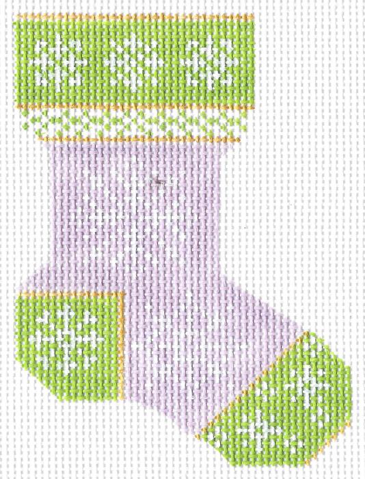 Pink Snowflake Sock