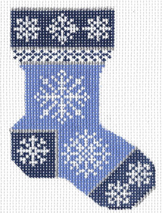 Ice Blue Snowflake Sock