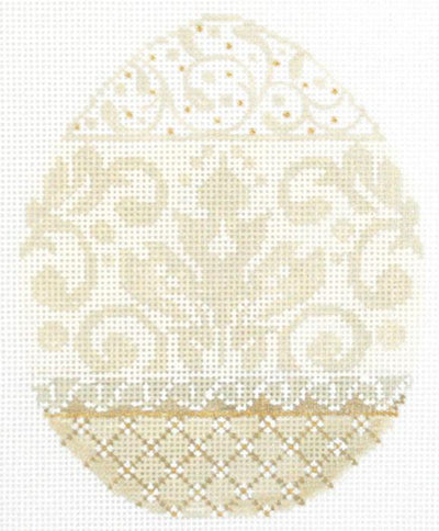 French Vanilla Damask Egg