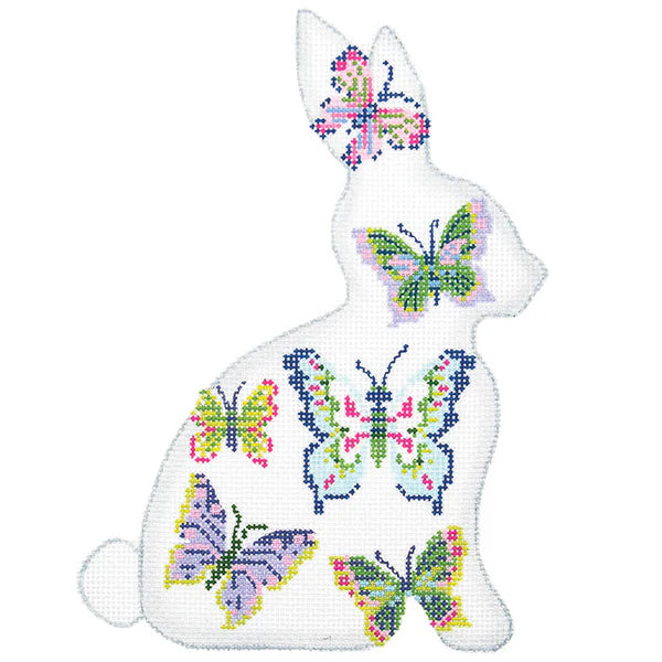 Butterfly Patterned Standing Hare